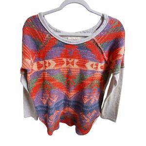 Denim & Supply Ralph Lauren Aztec Southwestern Knit Long‎ Sleeve Top medium